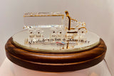 18 Wheeler Glass Truck Figurine Trucker Gift Semi Truck Decor Collectible
