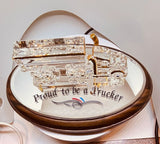18 Wheeler Glass Truck Figurine Trucker Gift Semi Truck Decor Collectible