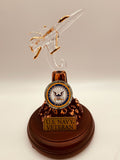 U.S. Navy Veteran F-18 Fighter Jet Figurine – Handcrafted Glass with 22K Gold Accents