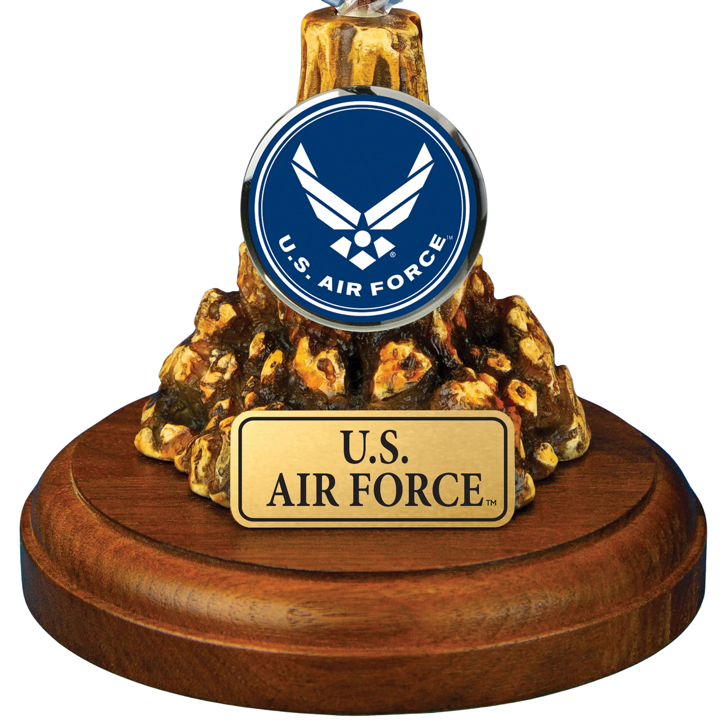 U.S. Air Force F-16 Fighter Jet Glass Figurine Gift | Military Aviation Decor
