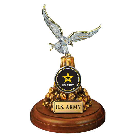 U.S. Army Eagle Glass Figurine Gift | Military Patriotic Collectible Decor
