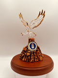 Official licensed Air Force eagle with crystal and gold accents