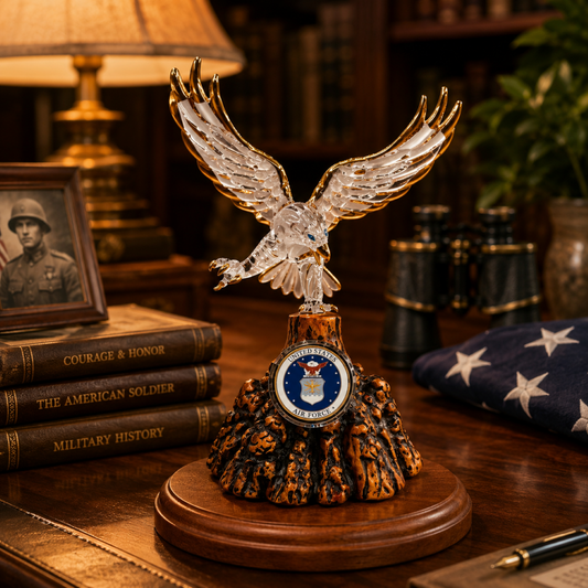 U.S. Air Force Eagle Figurine | Military Display Patriotic Collectible Veteran Gift