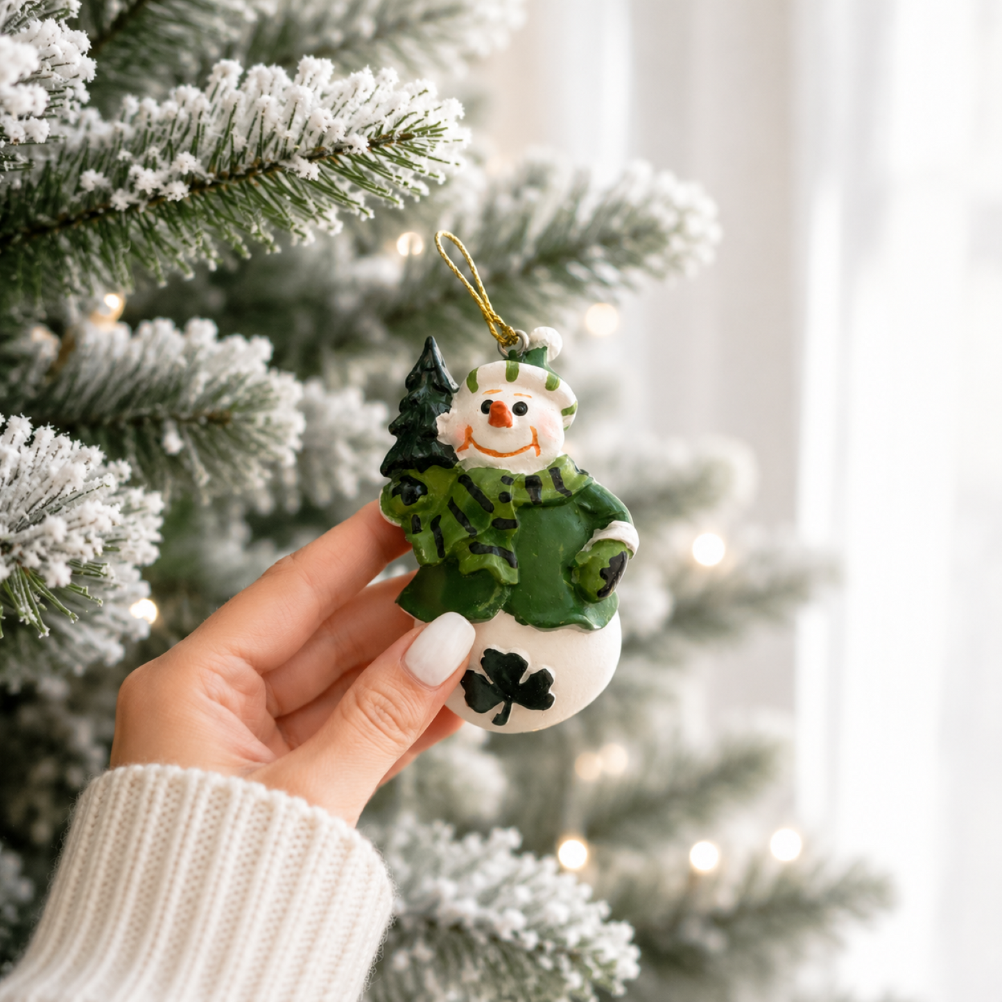 Snowman Christmas Ornament Resin Ornament – Snowman Tree Ornament, Christmas Tree Decoration, Holiday Ornament