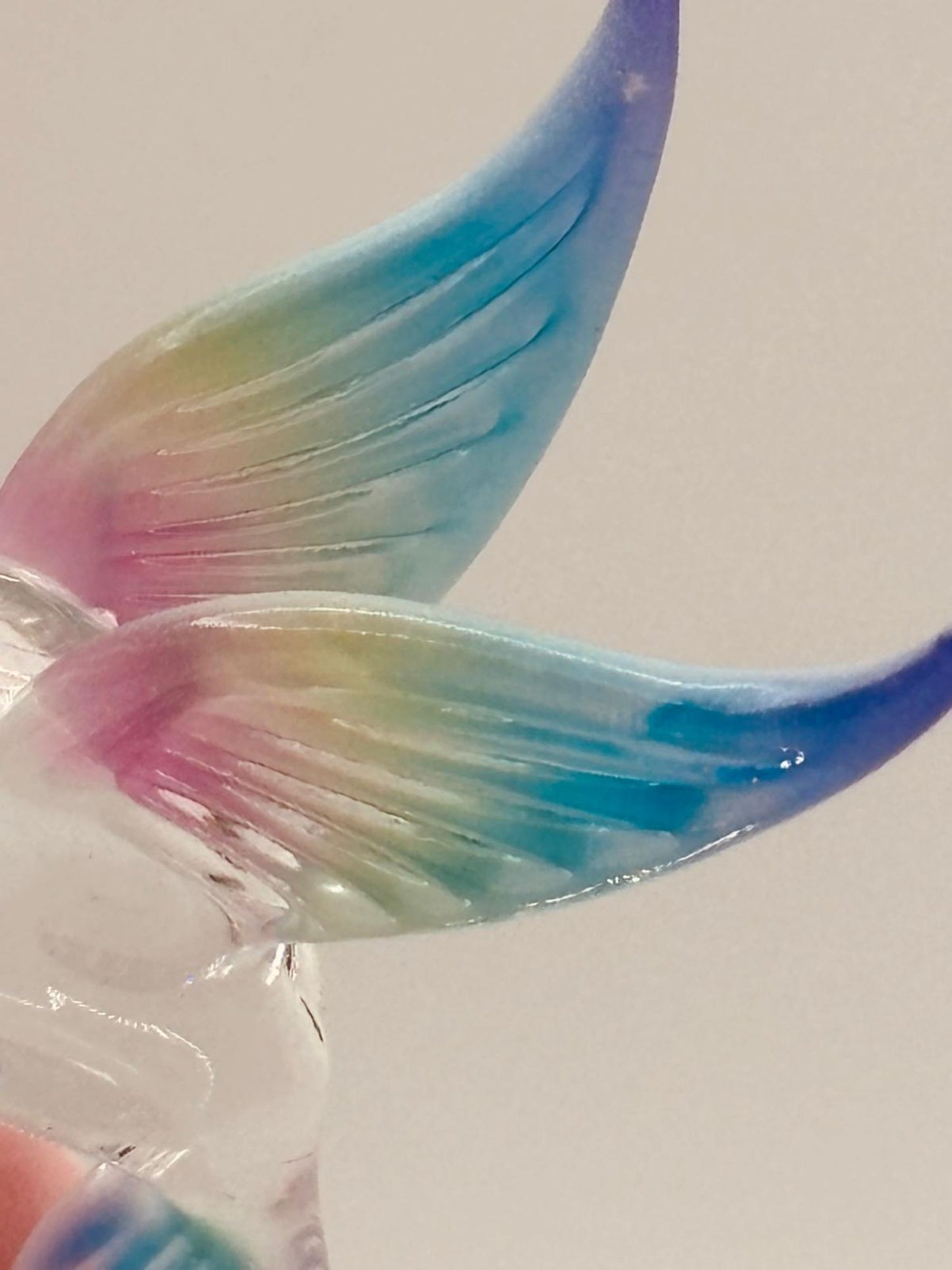 Hummingbird Pink Rose Figurine | Handcrafted Glass Nature Collectible