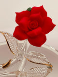 “I Love You” Red Rose Figurine | Glass Romantic Love Gift Décor