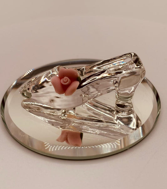 Cinderella Glass Slipper Collectible | Fairy Tale Display Figurine Décor