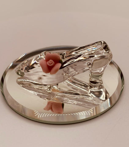 Cinderella Glass Slipper Collectible | Fairy Tale Display Figurine Décor