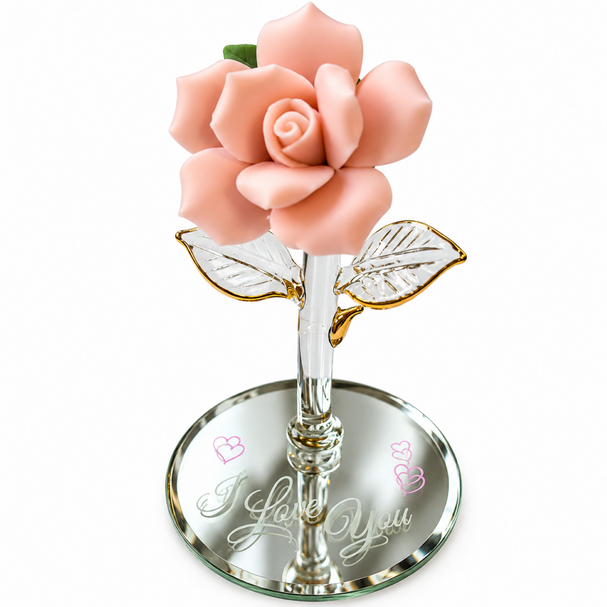 Rose Figurine, Handcrafted Rose Flower, I Love You Gift, Romantic Decor, Love Gift
