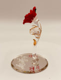 “I Love You” Red Rose Glass Figurine | Romantic Gift for Anniversary or Valentine’s Day