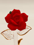 “I Love You” Red Rose Glass Figurine | Romantic Gift for Anniversary or Valentine’s Day