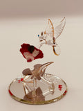 Hummingbird “I Love You” Glass Figurine | Romantic Rose Gift for Her