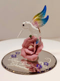 Hummingbird Figurine Love You Grandma Glass Bird Collectible Gift for Grandma