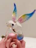 Hummingbird Figurine Love You Grandma Glass Bird Collectible Gift for Grandma