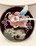 “I Love You Mom” Hummingbird Figurine | Glass Rose Mother’s Gift
