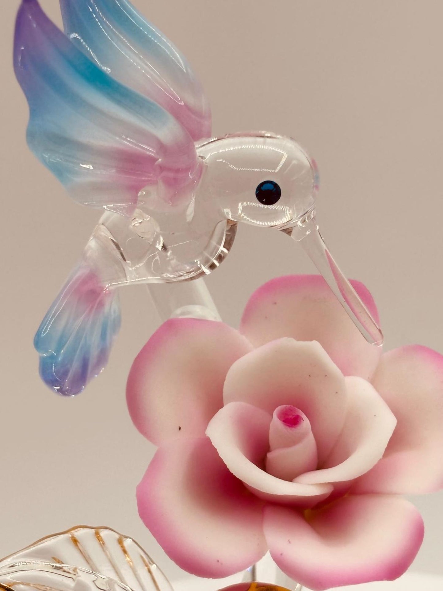 I Love You Mom Hummingbird Figurine Mother’s Day Gift Hummingbird Rose Decor