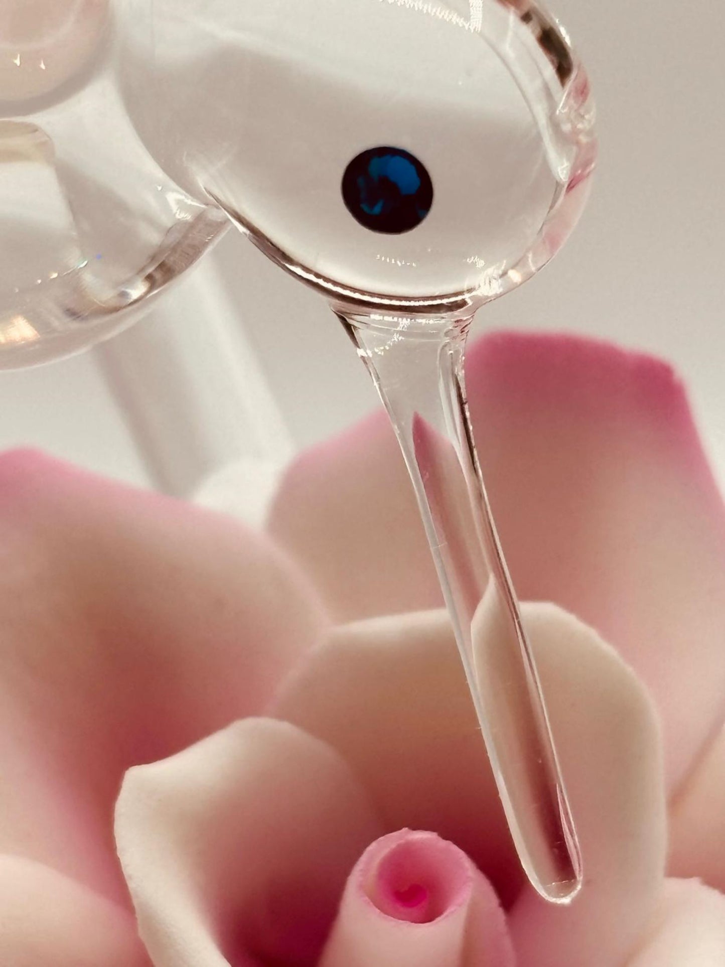 “I Love You” Hummingbird with Pink Rose Figurine | Romantic Glass Gift