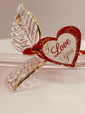 Red Rose “I Love You” Figurine | Glass Romantic Love Gift Décor
