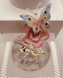 Handcrafted butterfly and rose figurine for Mother’s Day