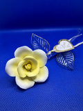 Handmade Yellow Rose, Flower Glass Figurine, Rose for Anniversary, Gift for Her, Valentine's Day Gift, Home Decoration