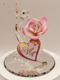 Hummingbird Forever and Always Figurine | Glass Rose Love Décor