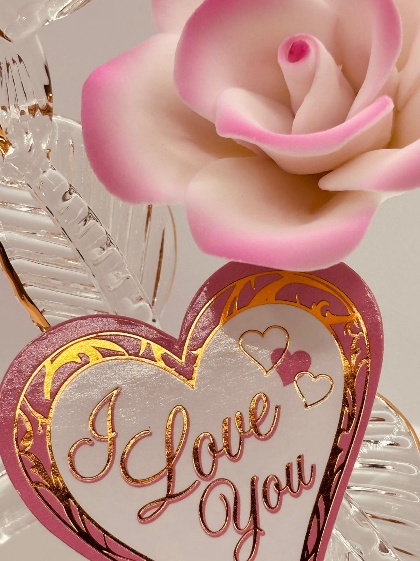 Hummingbird Forever and Always Figurine | Glass Rose Love Décor
