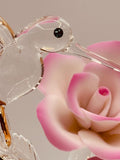 Hummingbird Forever and Always Figurine | Glass Rose Love Décor