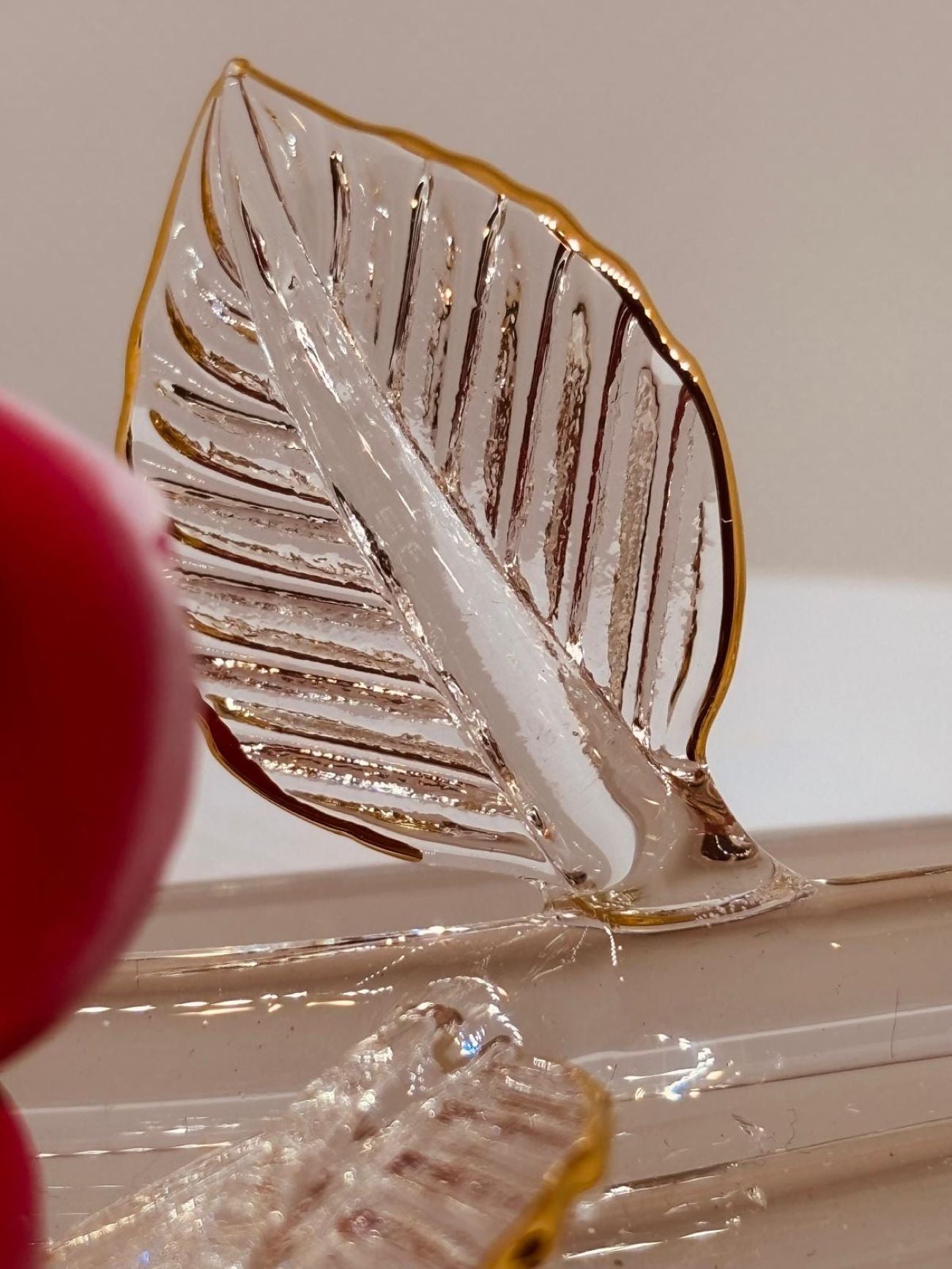 Red Rose Forever My Love Figurine with 22Kt Gold and Mirrored Base