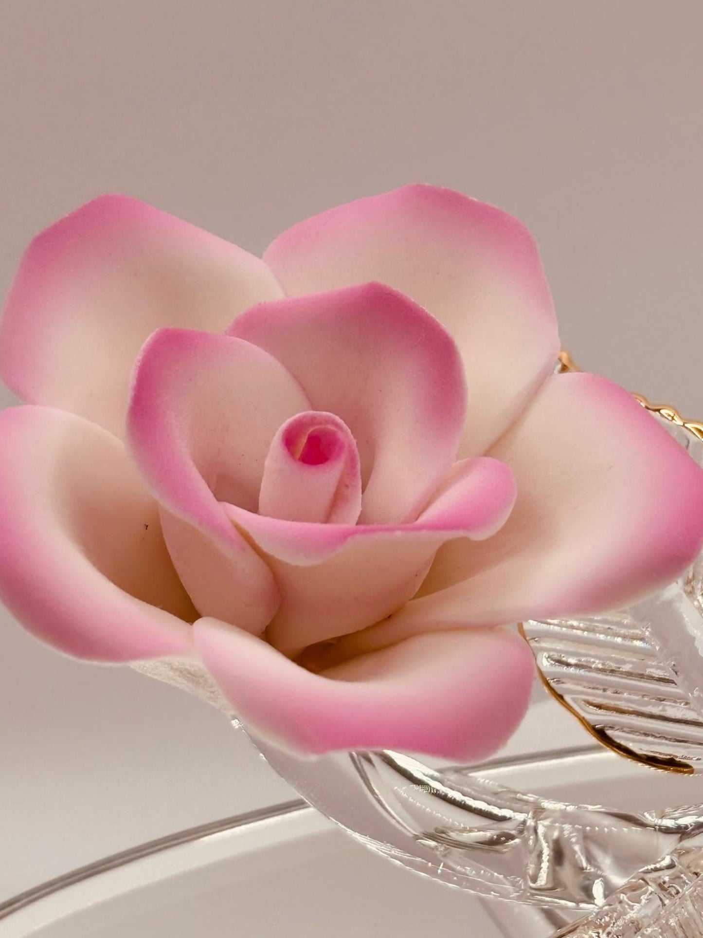 Love Forever Rose & Butterfly Figurine | Glass Romantic Love Gift