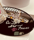 Love Forever Rose & Butterfly Figurine | Glass Romantic Love Gift