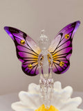 Sunburst Fairy Figurine | Handcrafted Glass Fairy on Daisy Nature Décor
