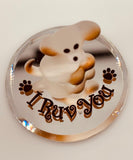 I Ruv You Puppy Figurine | Glass Dog Collectible Gift Décor