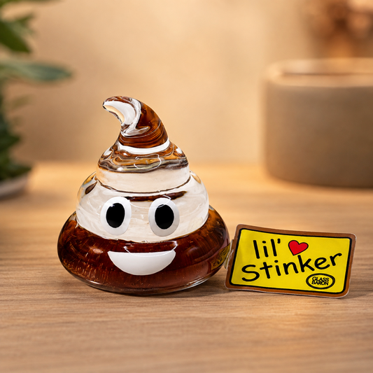 Cute Stinker Glass Figurine – “Lil’ Stinker” Funny Gift & Mini Decor