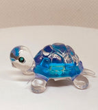 Blue Turtle Figurine | Handcrafted Glass Turtle Decor Gift