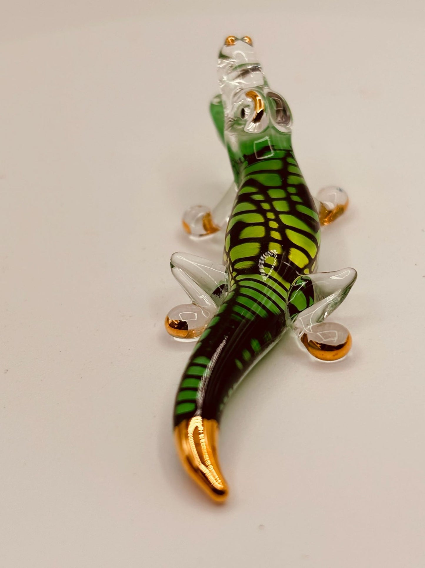 Lil Snapper Gator Glass Figurine | Alligator Collectible Decor & Gift
