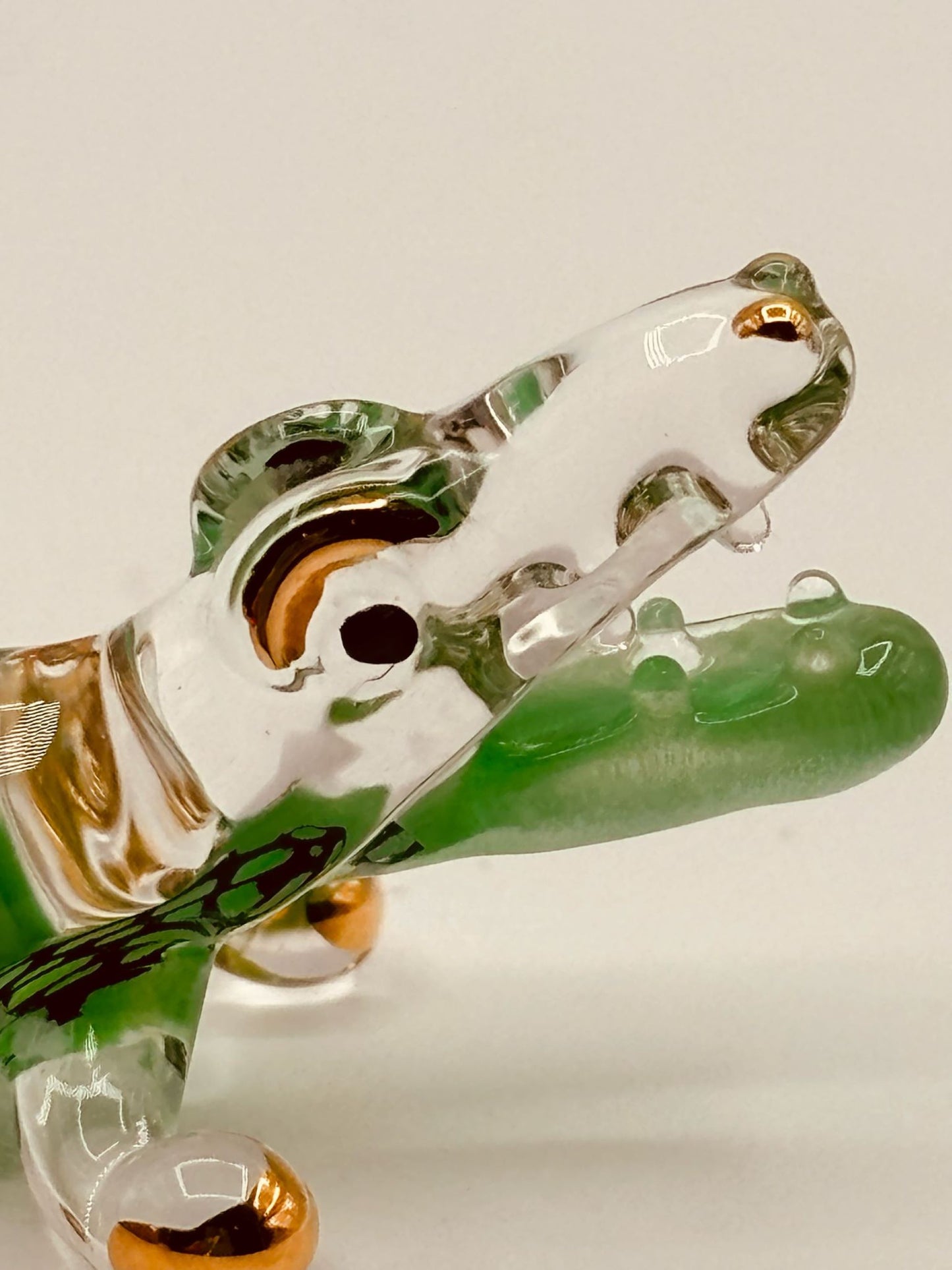 Lil Snapper Gator Glass Figurine | Alligator Collectible Decor & Gift