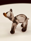 Black Bear Cub Figurine | Handcrafted Glass Bear with Crystal Eyes