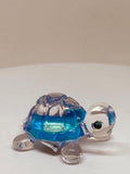 Blue Turtle Figurine | Handcrafted Glass Turtle Decor Gift