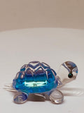 Blue Turtle Figurine | Handcrafted Glass Turtle Decor Gift