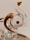 Elephant Glass Figurine | Good Luck Elephant Decor & Collectible Gift