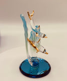 Dolphin with Baby Glass Figurine | Coastal Ocean Decor for Sea Life Lovers