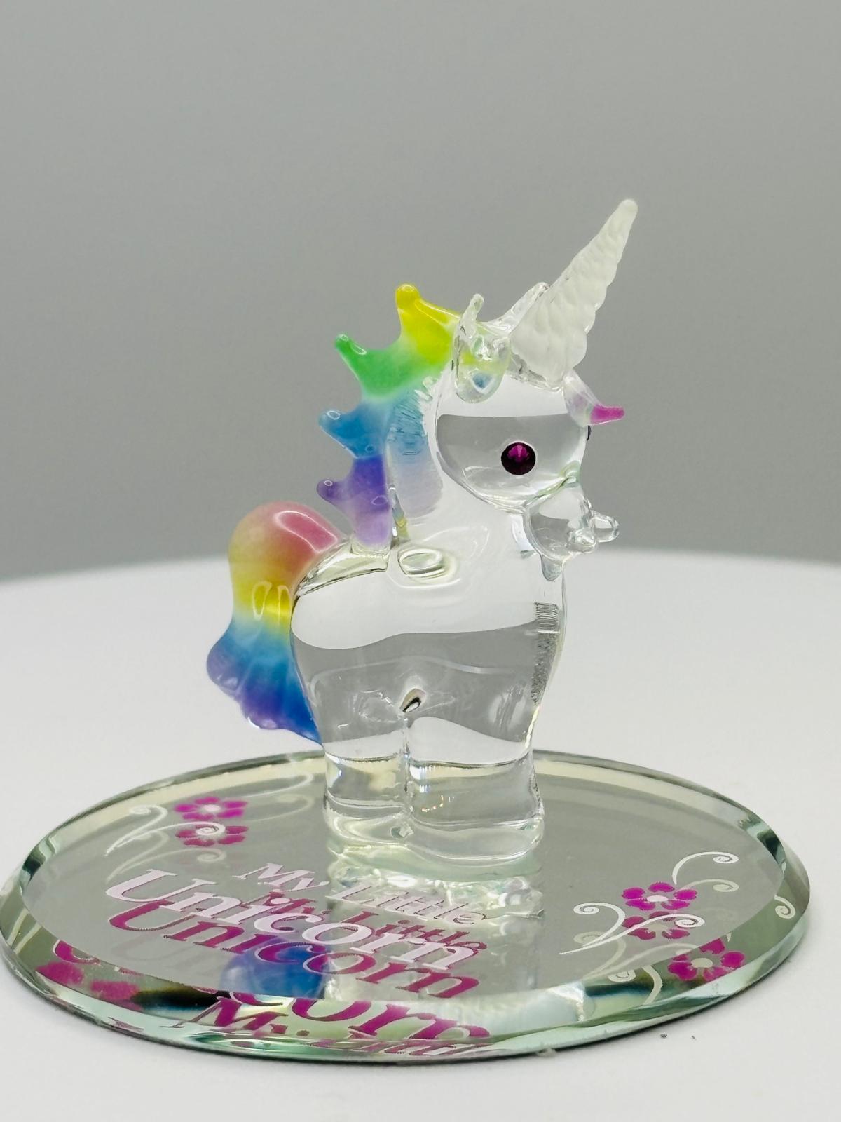 My Little Unicorn Figurine | Glass Fantasy Collectible Gift Décor
