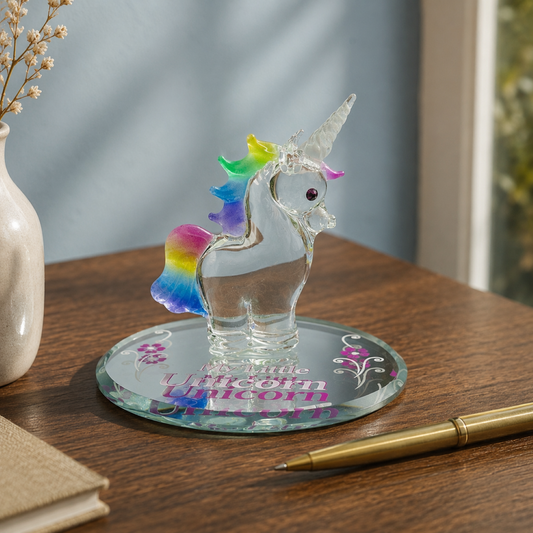 My Little Unicorn Figurine | Glass Fantasy Collectible Gift Décor