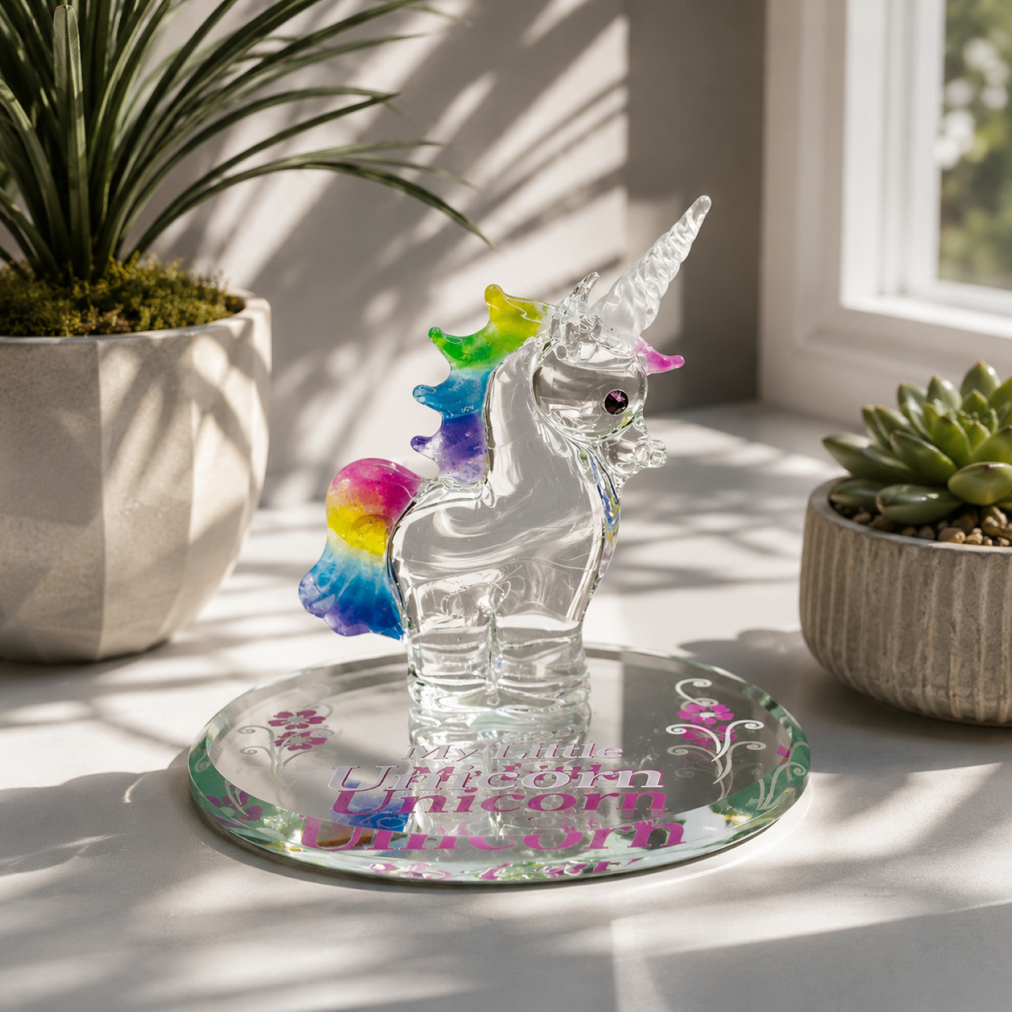 My Little Unicorn Figurine | Glass Fantasy Collectible Gift Décor
