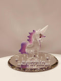 Sparkle Unicorn Figurine | Handcrafted Glass Fantasy Unicorn Gift Décor