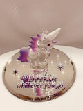 Sparkle Unicorn Figurine | Handcrafted Glass Fantasy Unicorn Gift Décor