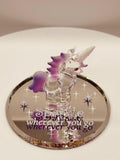 Sparkle Unicorn Figurine | Handcrafted Glass Fantasy Unicorn Gift Décor