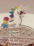Believe in Unicorns Glass Figurine | Handcrafted Unicorn Fantasy Décor