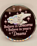 Believe in Unicorns Glass Figurine | Handcrafted Unicorn Fantasy Décor