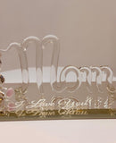 Mom with Bear Figurine Handcrafted Glass Gift for Mom